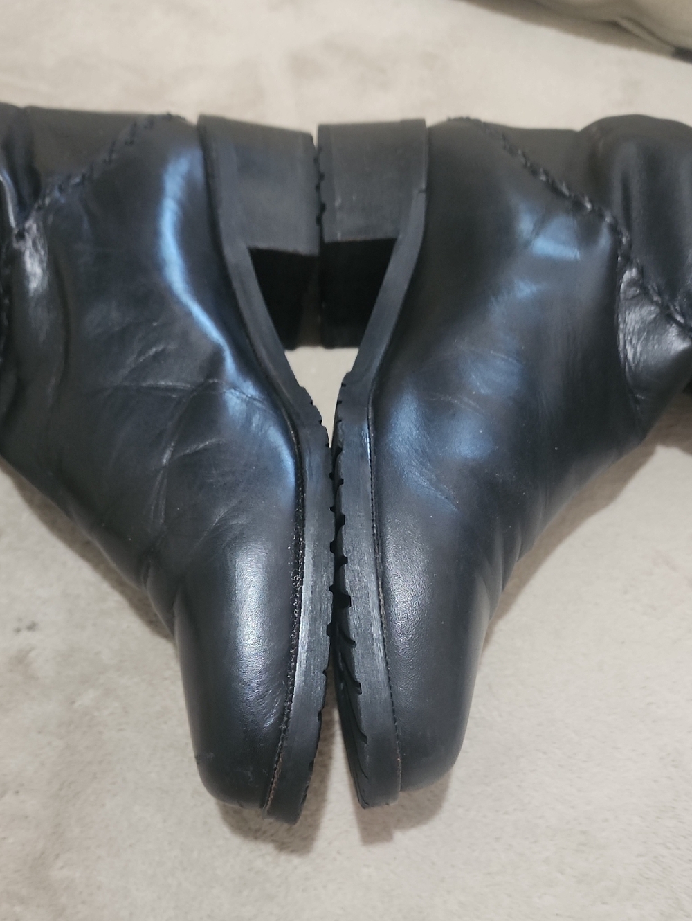 Vintage Nordstrom Made in Italy Leather Tall Boots Beautiful Detaling. - Picture 9 of 11